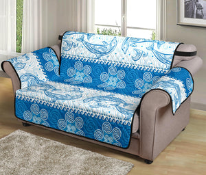 Dolphin Tribal Pattern Loveseat Couch Cover Protector