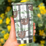 Sloth Pattern Stripe Background Tumbler