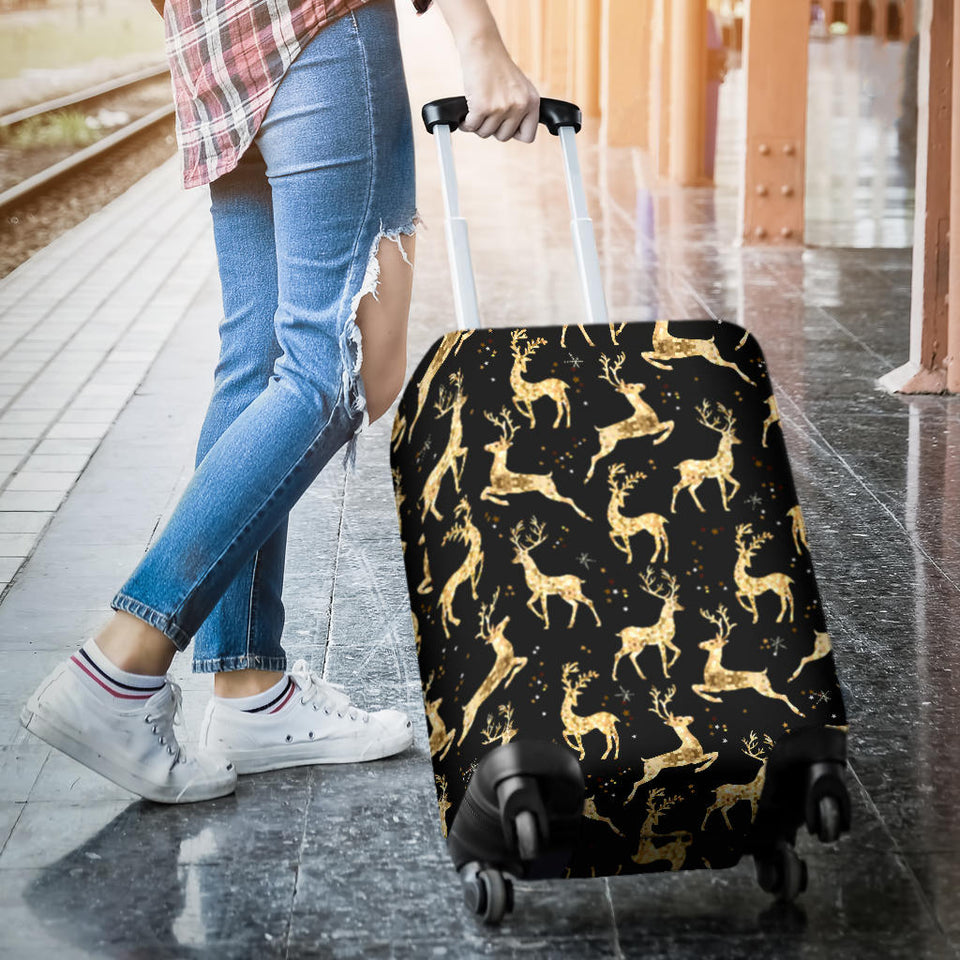 Gold Deer Pattern Luggage Covers