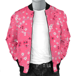 Sakura Pattern Background Men Bomber Jacket