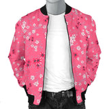 Sakura Pattern Background Men Bomber Jacket