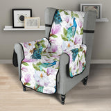Peacock Pink Flower Pattern Chair Cover Protector