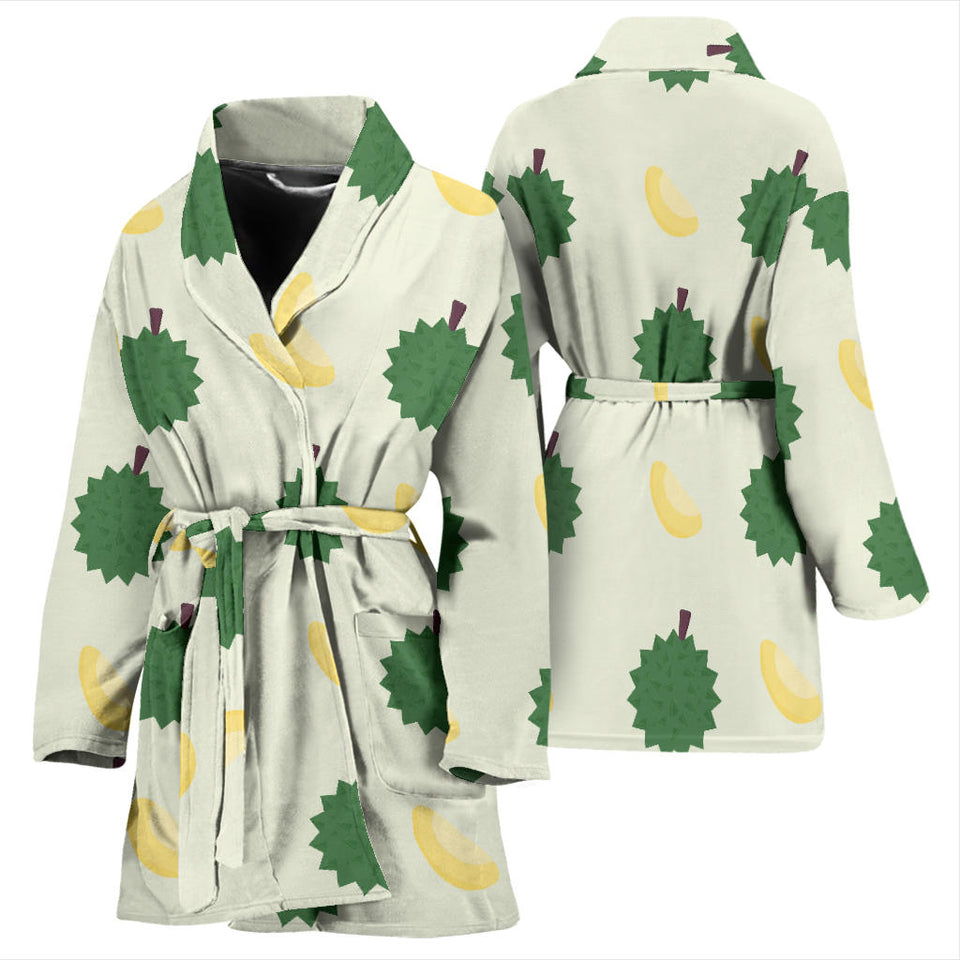 Durian Pattern Theme Women Bathrobe
