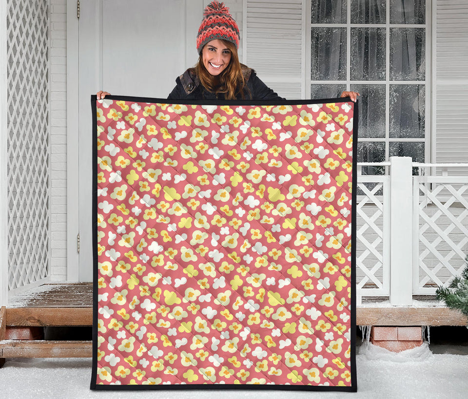 Popcorn Pattern Print Design 01 Premium Quilt