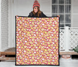 Popcorn Pattern Print Design 01 Premium Quilt