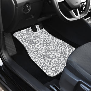 Gear Pattern Print Design 05 Front Car Mats