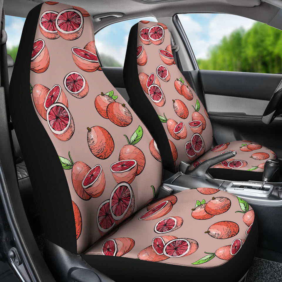 Grapefruit Pattern Background Universal Fit Car Seat Covers