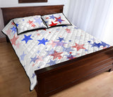 USA Star Pattern Quilt Bed Set