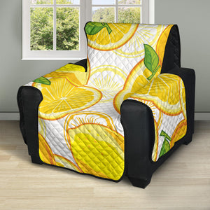 Lemon Pattern Background Recliner Cover Protector
