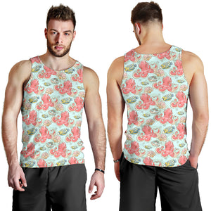 Octopus Fish Shell Pattern Men Tank Top