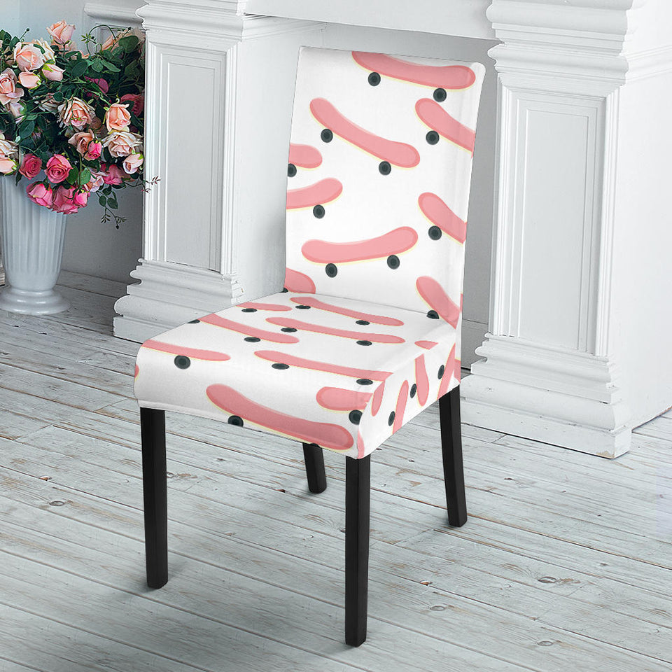 Skate Board Pattern Print Design 05 Dining Chair Slipcover