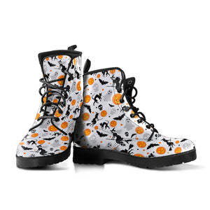 Halloween Pattern Leather Boots