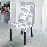 Hippopotamus Pattern Print Design 01 Dining Chair Slipcover