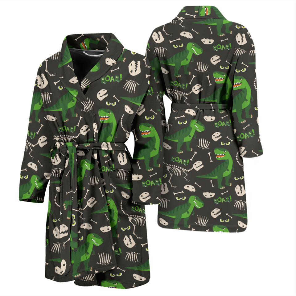 Dinosaur Pattern Men Bathrobe