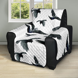 Crow Water Color Pattern Recliner Cover Protector