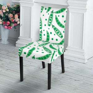 Green Peas Pattern Print Design 01 Dining Chair Slipcover
