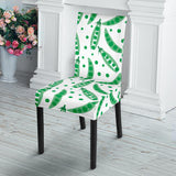 Green Peas Pattern Print Design 01 Dining Chair Slipcover