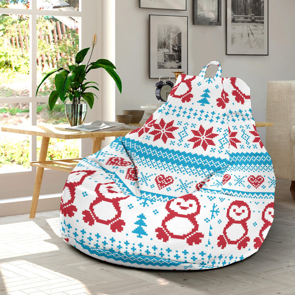 Penguin Sweater Printed Pattern Bean Bag Cover