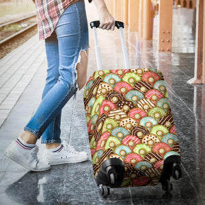Donut Pattern Background Luggage Covers