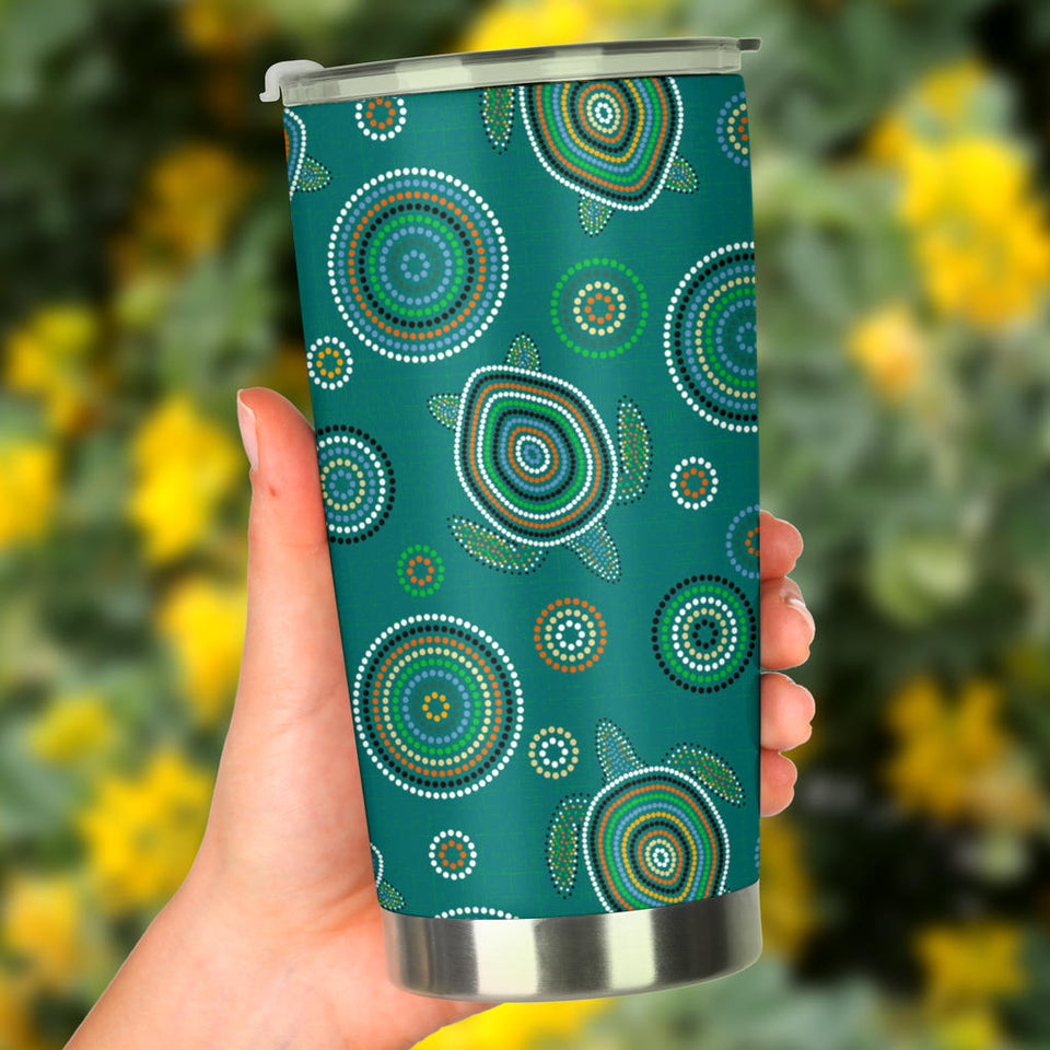 Sea Turtle Aboriginal Pattern Tumbler