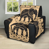 Elephant Pattern Ethnic Motifs Recliner Cover Protector