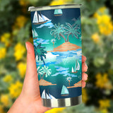 Sailboat Water Color Pattern Tumbler