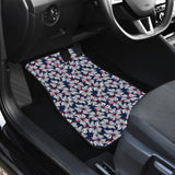 Hibiscus Pattern Print Design 02 Front Car Mats