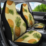 Pineapple Pattern Pokka Dot Background Universal Fit Car Seat Covers