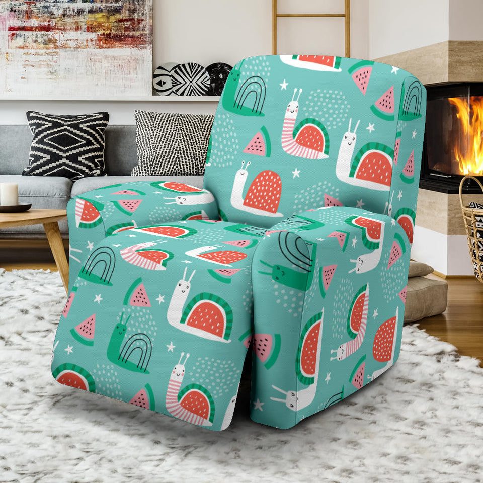 Snail Pattern Print Design 01 Recliner Chair Slipcover