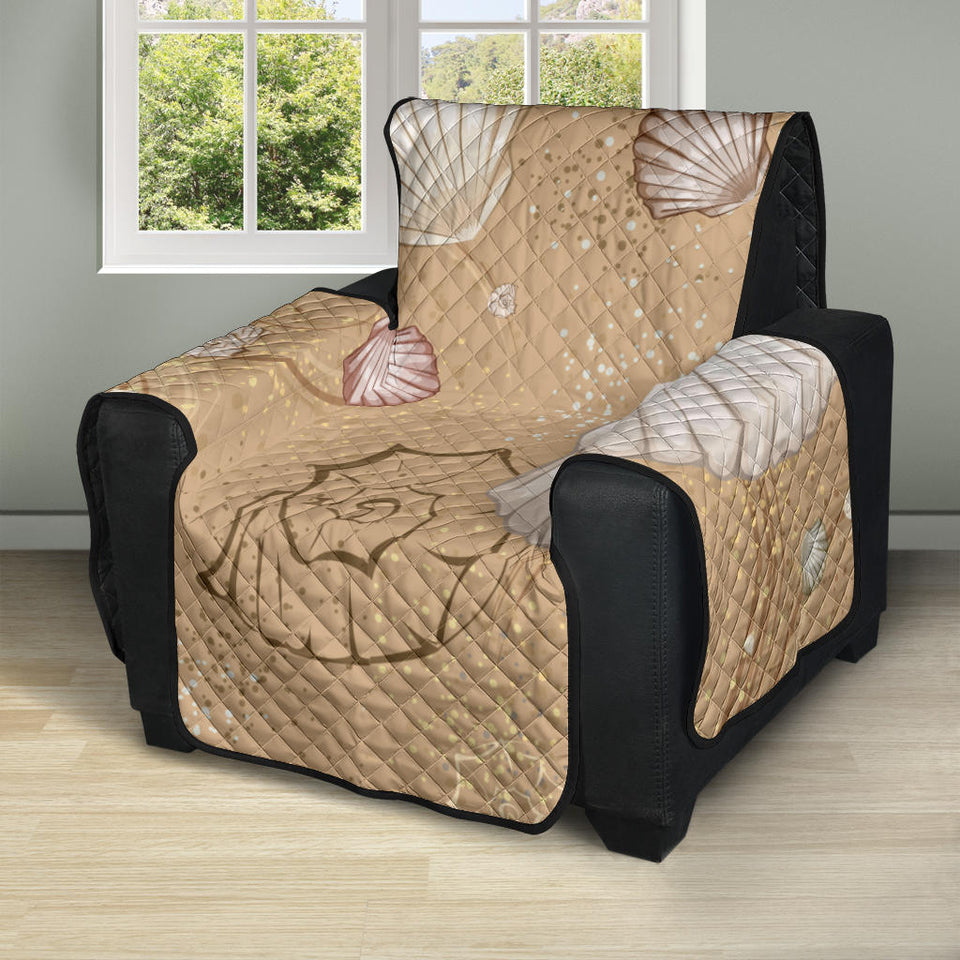 Shell Pattern Sand Recliner Cover Protector