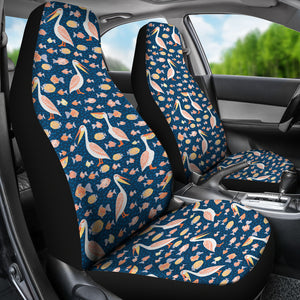 Pelican Pattern Print Design 01 Universal Fit Car Seat Covers