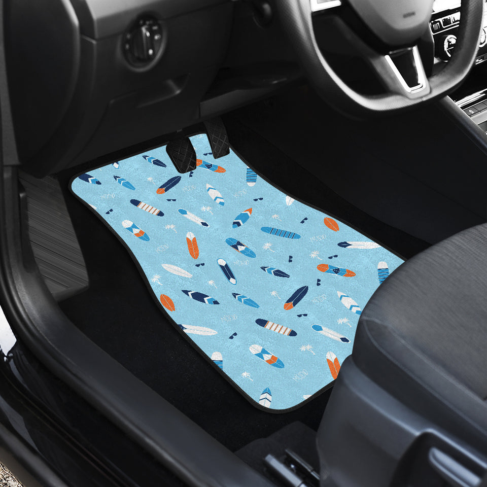 Surfboard Pattern Print Design 05 Front Car Mats