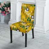 Lion Pattern Print Design 01 Dining Chair Slipcover