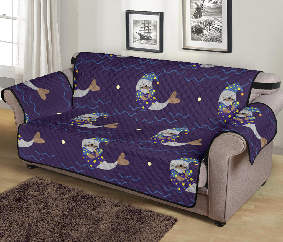 Sleeping Sea Lion Pattern Sofa Cover Protector