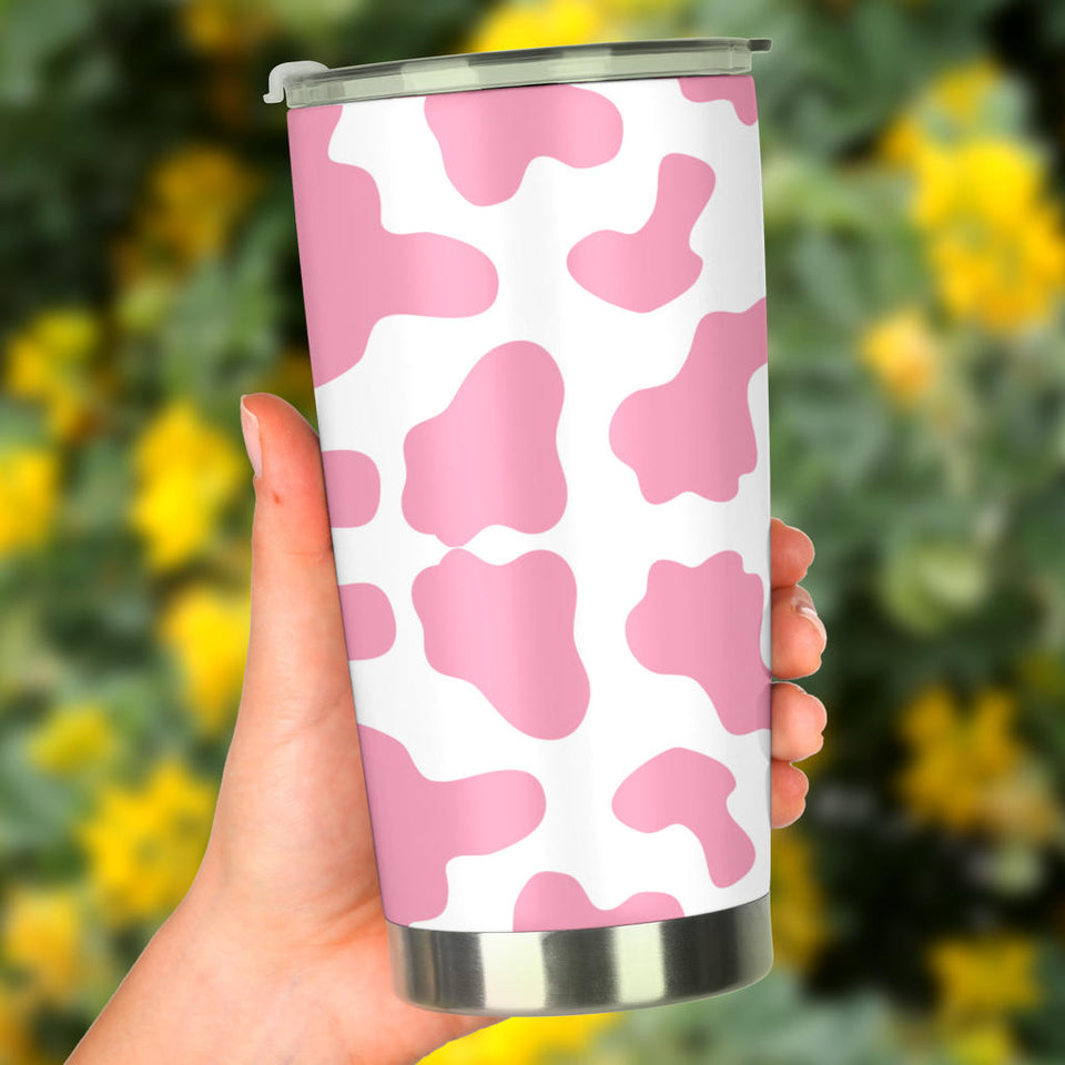 Pink Cow Skin Pattern Tumbler