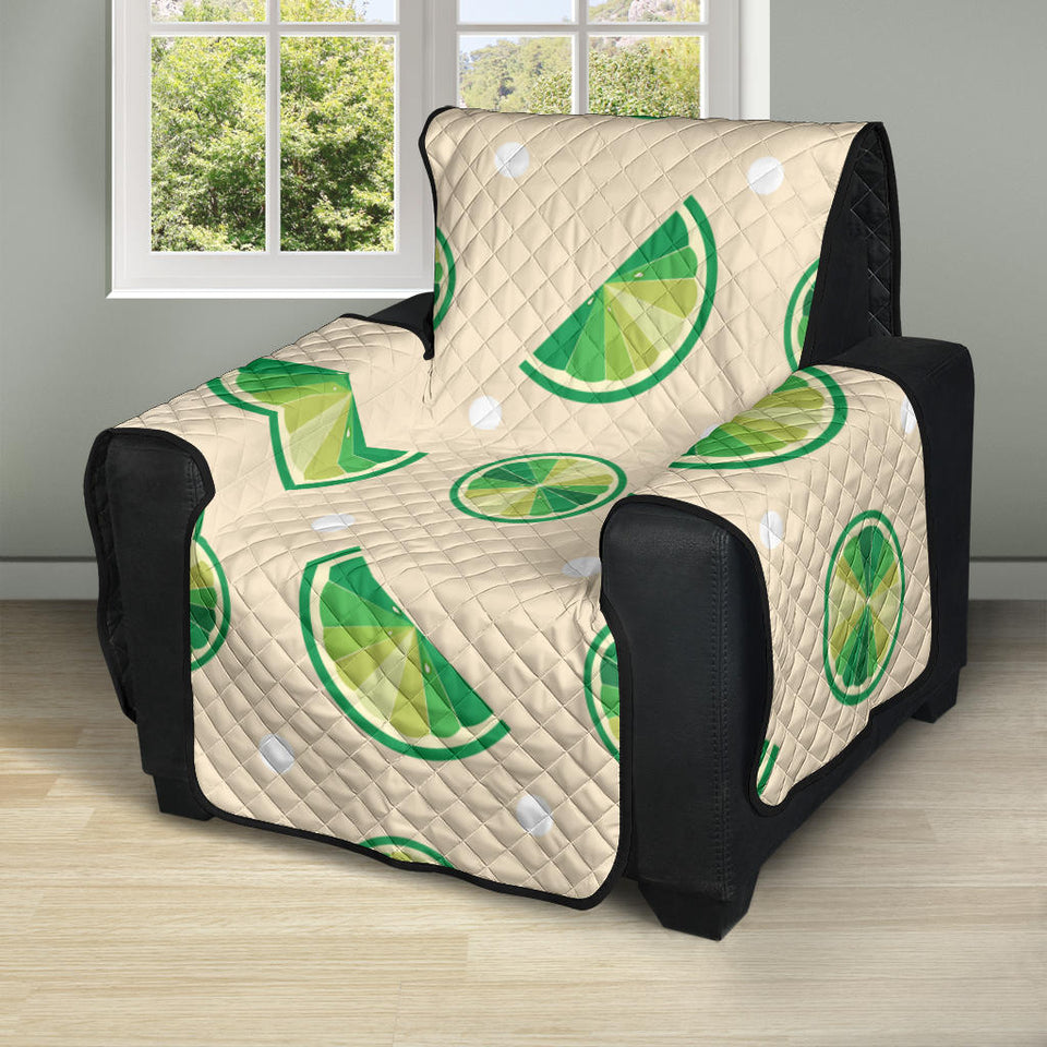 Lime Pattern Recliner Cover Protector