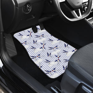 Swallow Pattern Print Design 03 Front and Back Car Mats