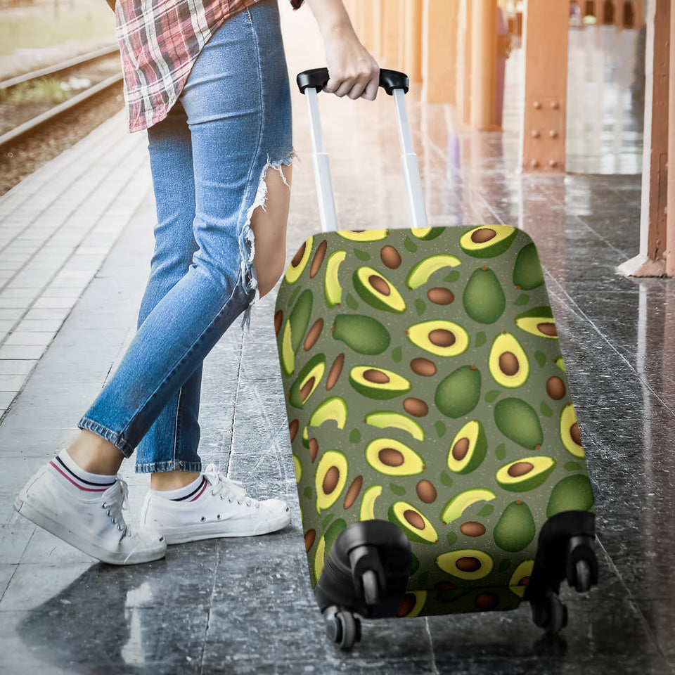 Avocado Pattern Background Luggage Covers
