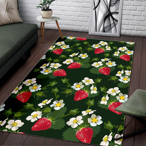 Strawberry Pattern Background Area Rug