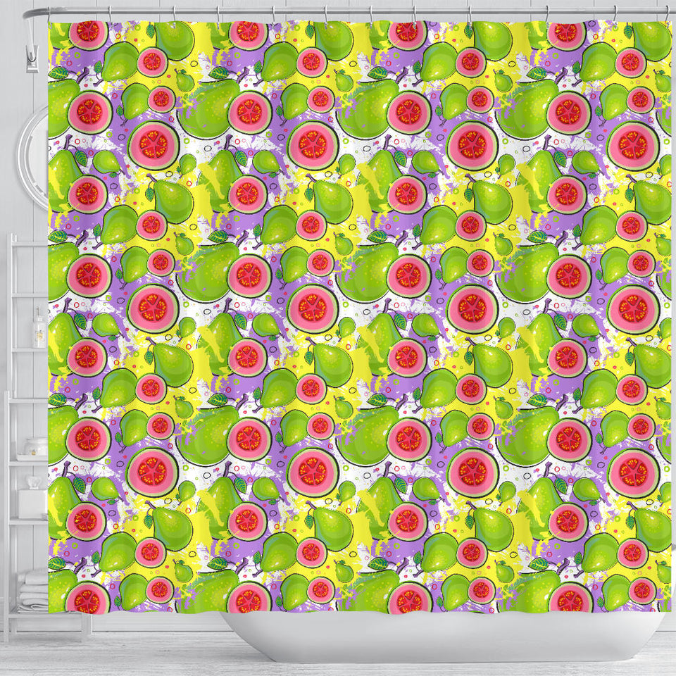 Guava Pattern Shower Curtain Fulfilled In US