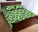 Broccoli Pattern Background Quilt Bed Set