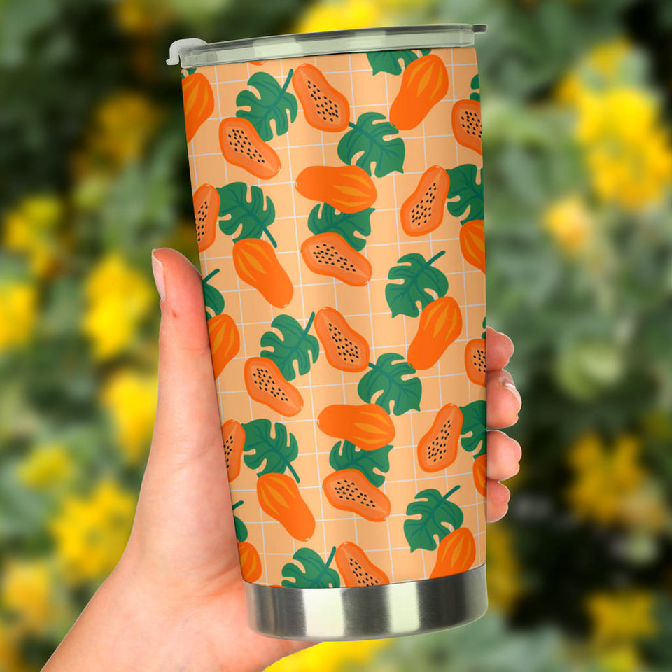 Papaya Leaves Pattern Tumbler