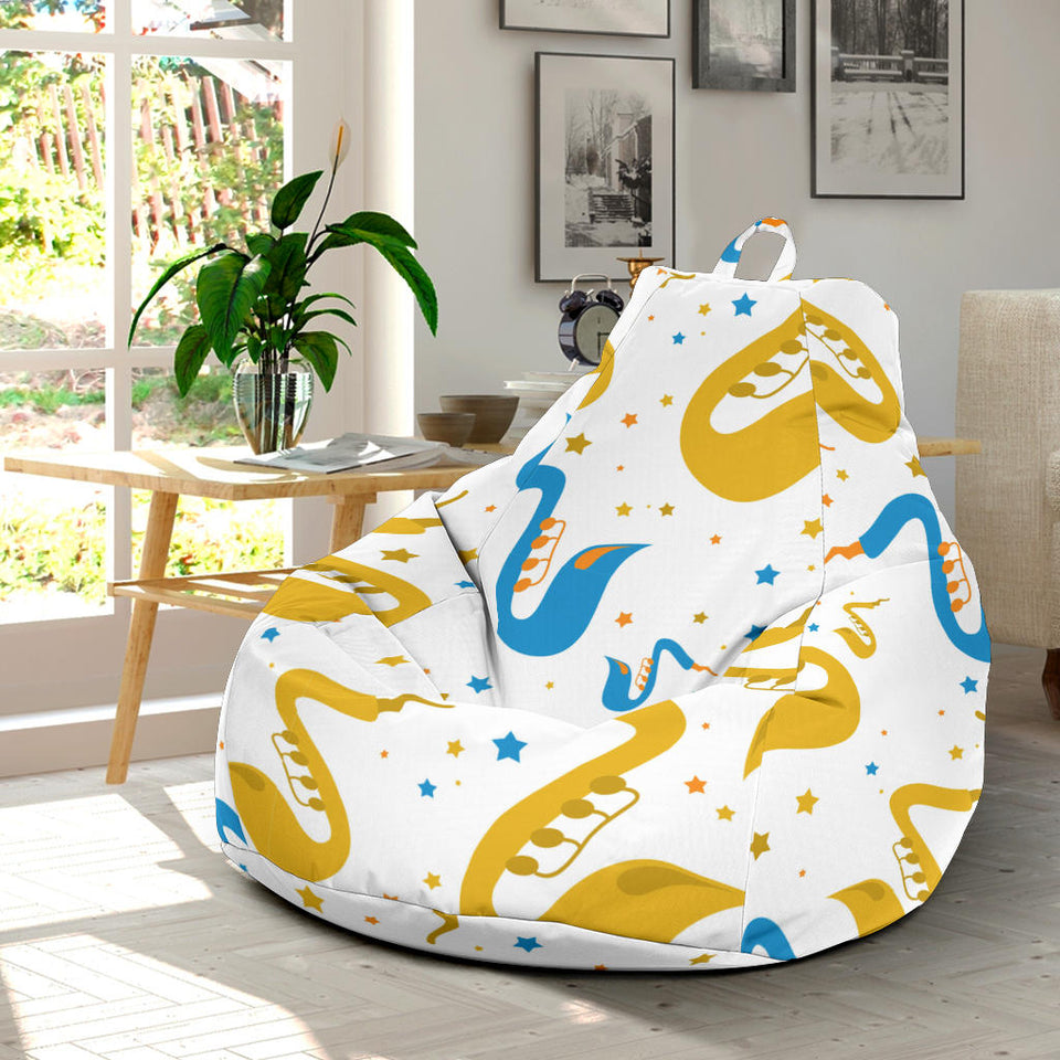 Saxophone Pattern Bean Bag Cover