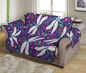 Cute Dragonfly Pattern Loveseat Couch Cover Protector