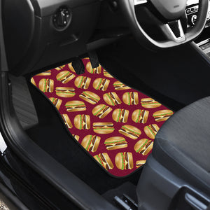 Hamburger Pattern Print Design 01 Front and Back Car Mats