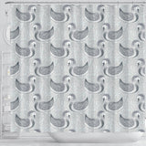 Swan Gray Pattern Shower Curtain Fulfilled In US