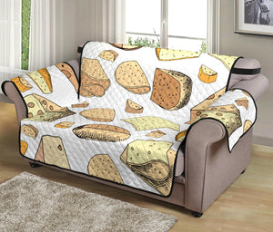 Cheese Pattern Theme Loveseat Couch Cover Protector