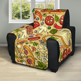 Pizza Pattern Background Recliner Cover Protector