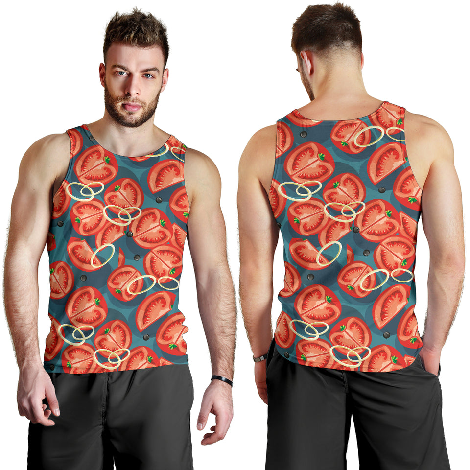 Tomato Pattern Background Men Tank Top