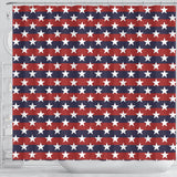 USA Star Pattern Background Shower Curtain Fulfilled In US